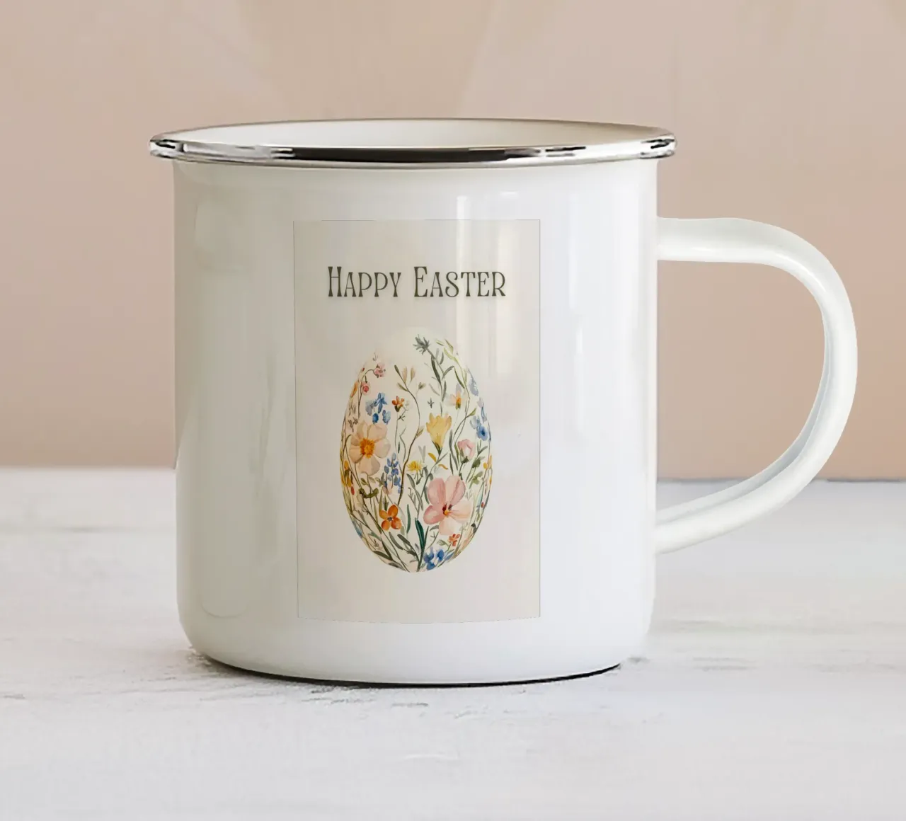 Buona Pasqua tazza in smalto da IamHomeStudio