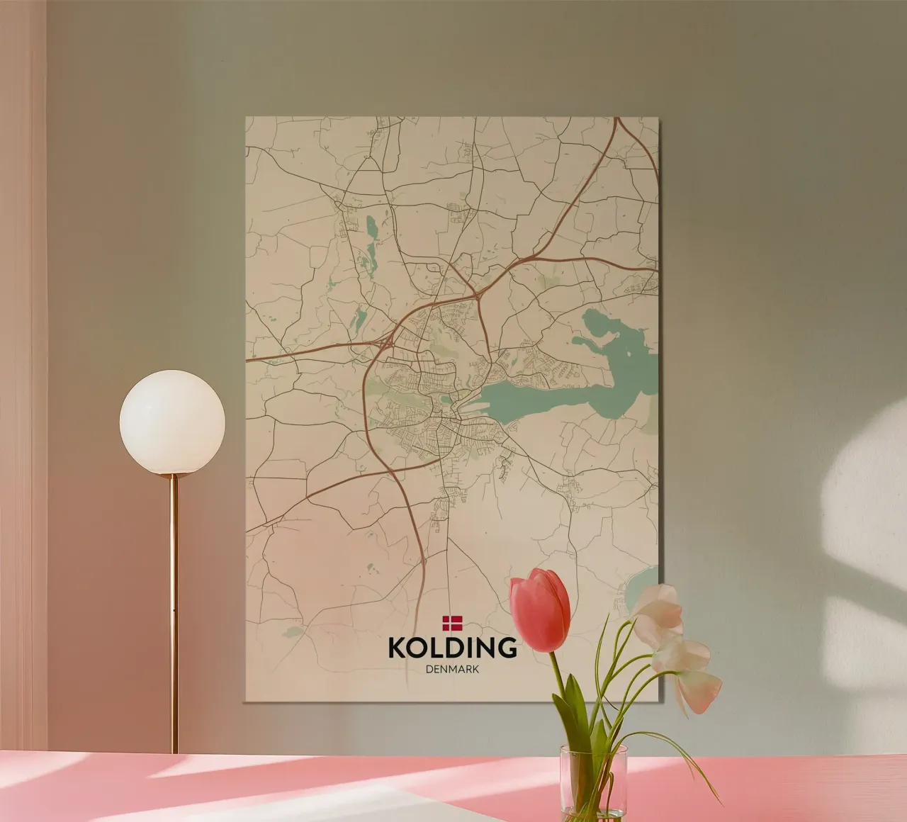 Kolding DK poster con telaio in plastica da Jacob W MICKELSON