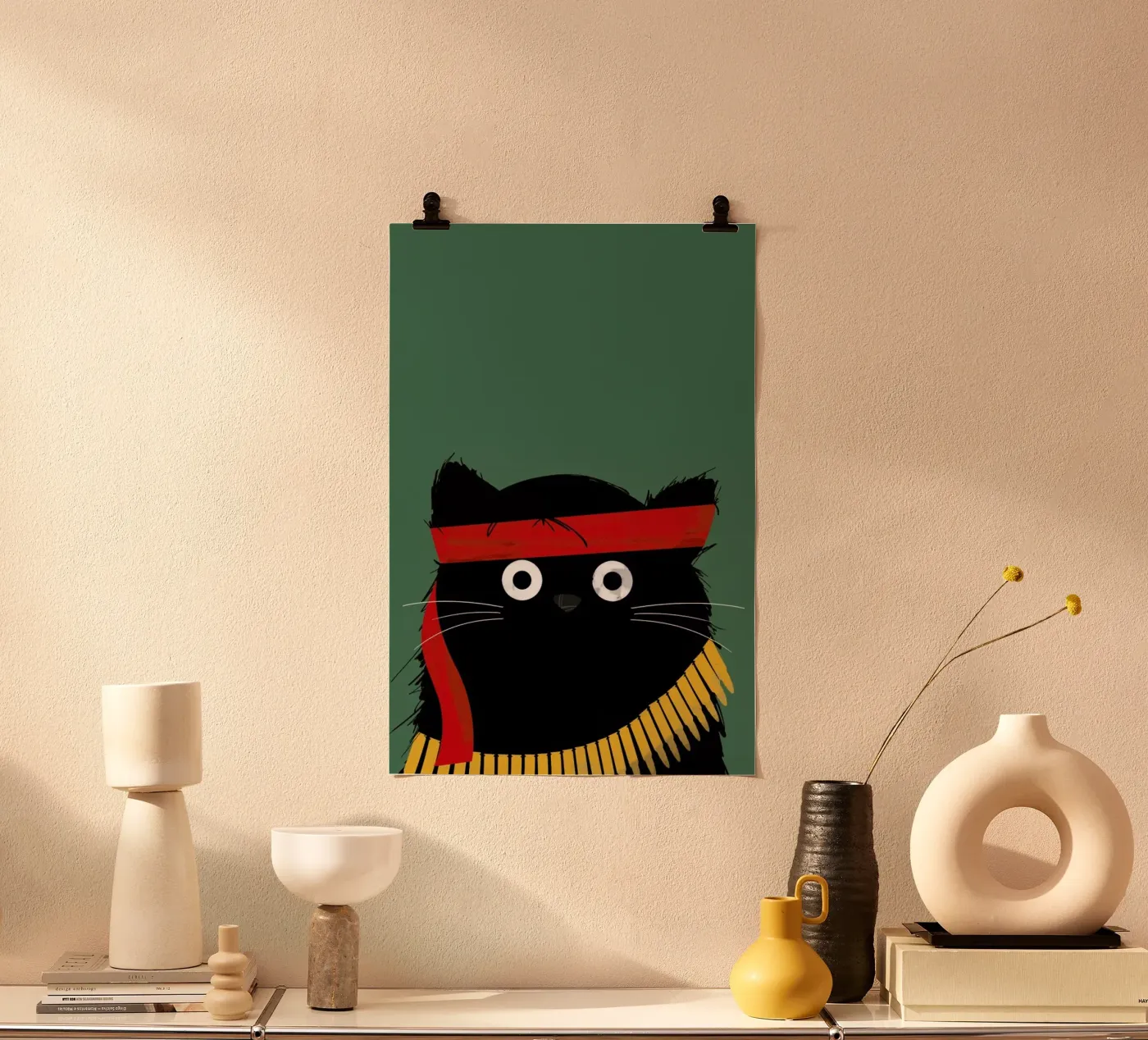 Cat - Rambo poster da Doozal