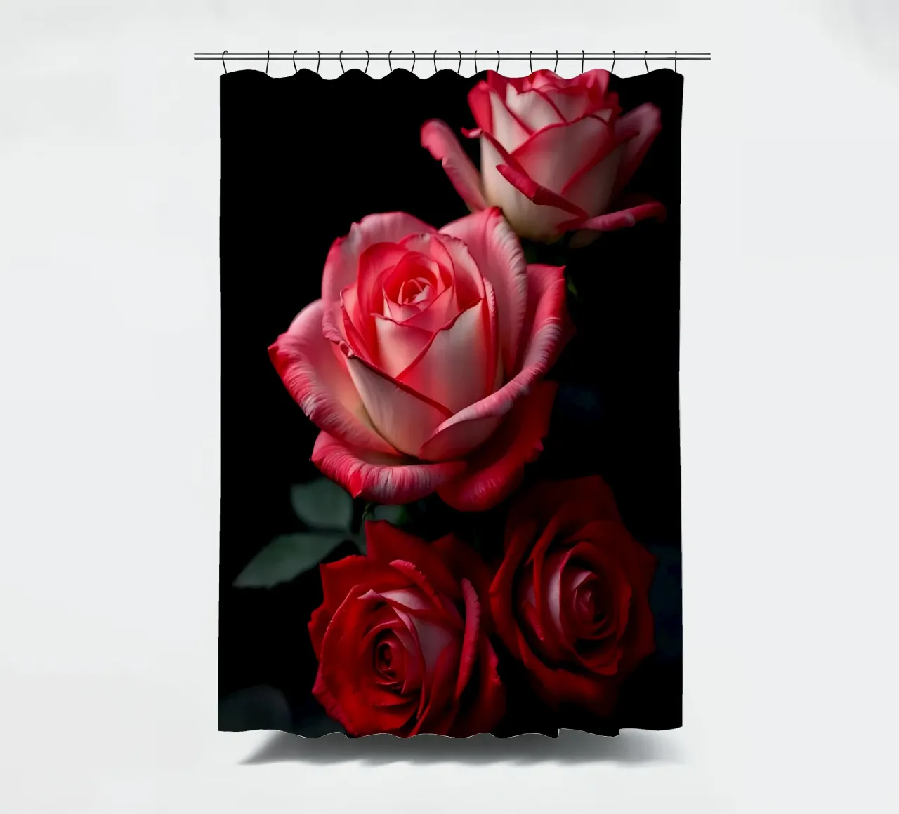 Rosa_rossa_bianca_05 tenda da doccia da Farb- und Blütenzauber by LK
