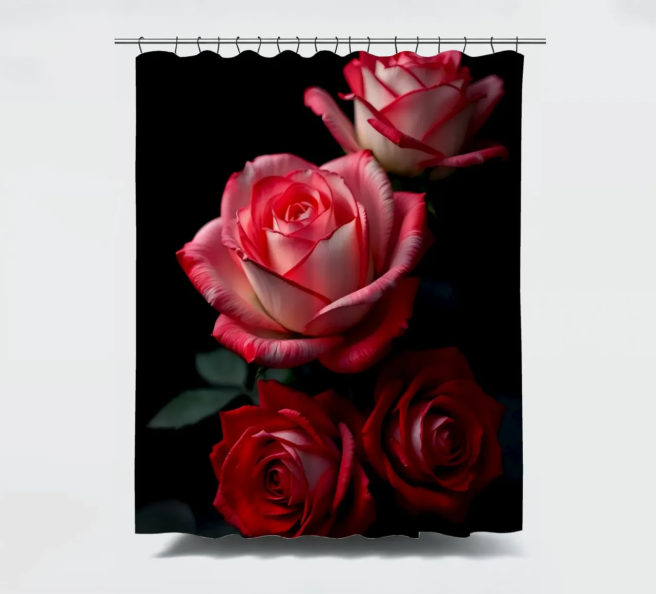 Rosa_rossa_bianca_05 tenda da doccia da Farb- und Blütenzauber by LK