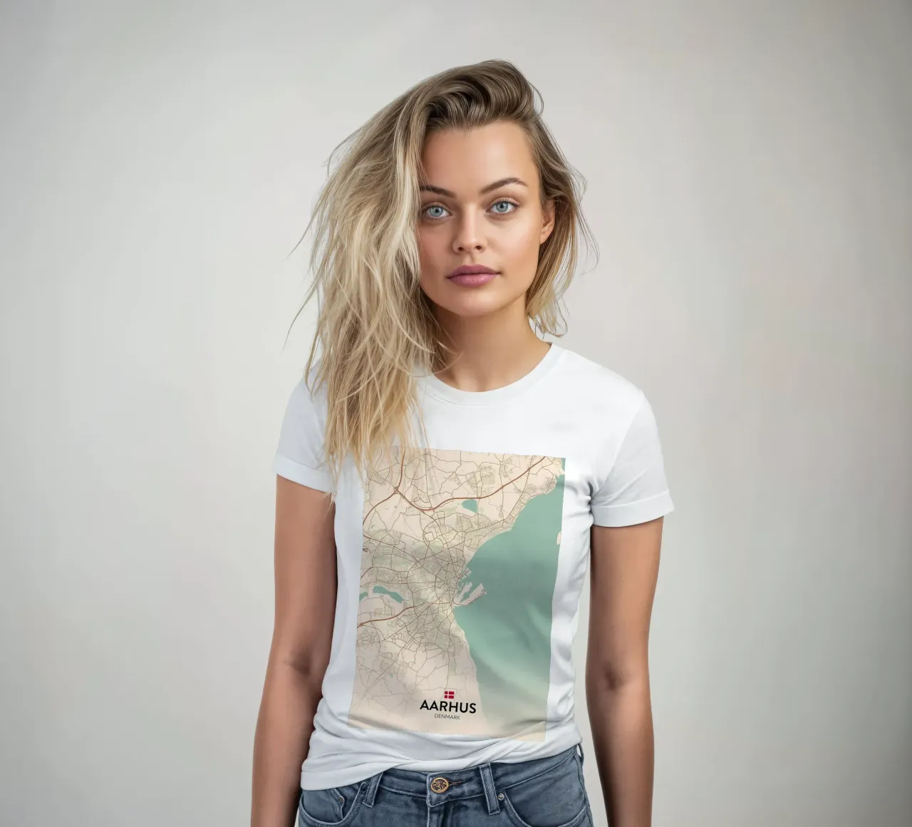 Aarhus DK t-shirt ajusté pour femmes de Jacob W MICKELSON