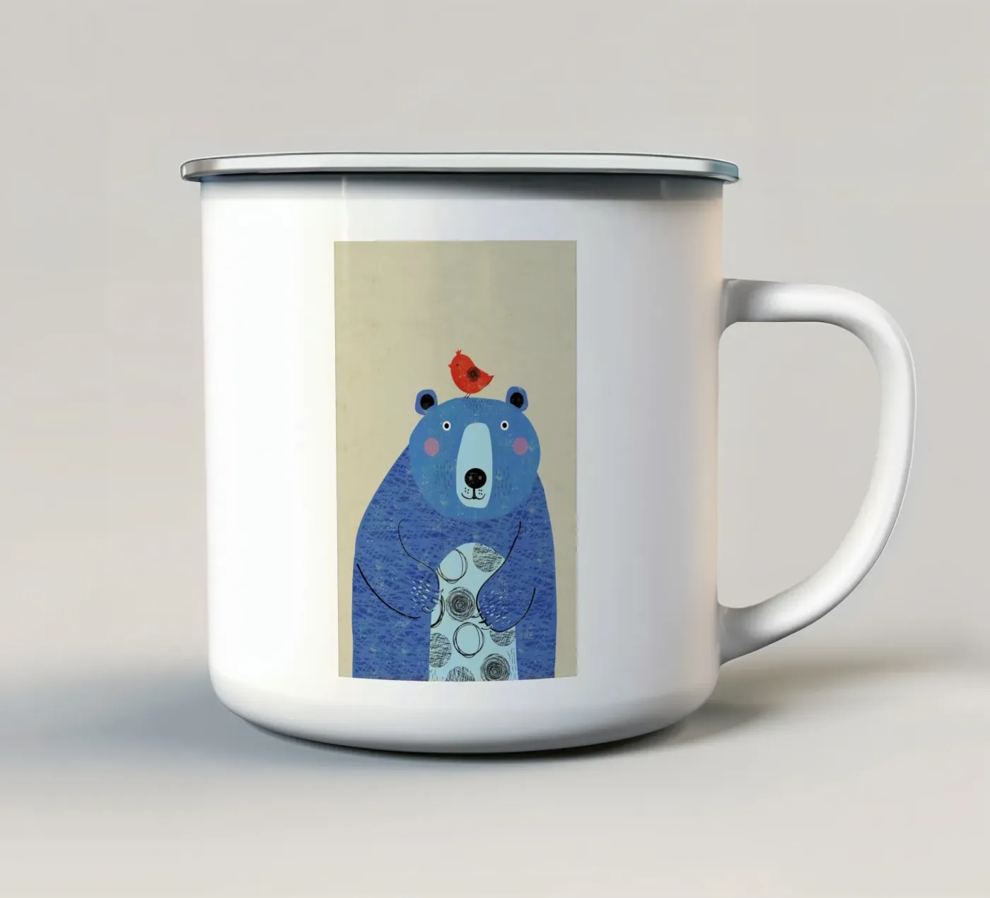 Bear enamel mug by Rocket68