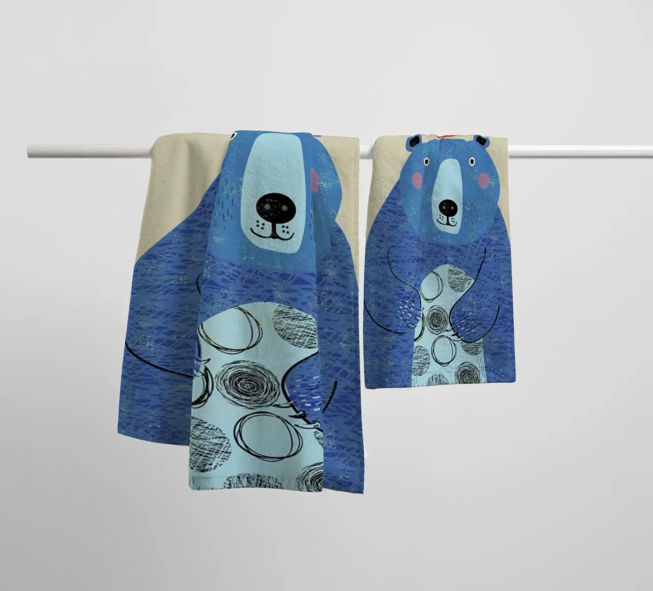 Bear badhanddoek van Rocket68