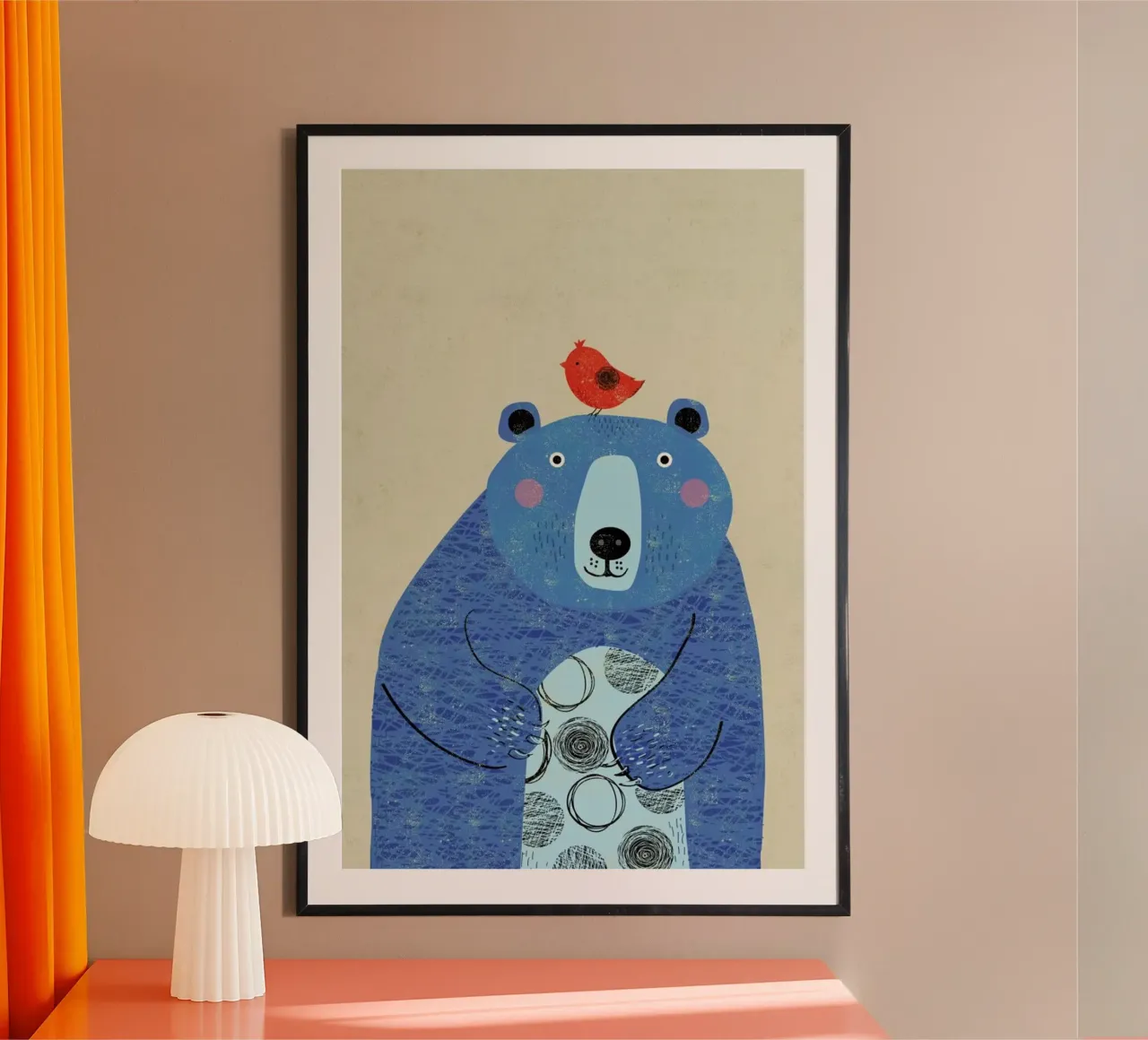 Bear poster con telaio in plastica da Rocket68