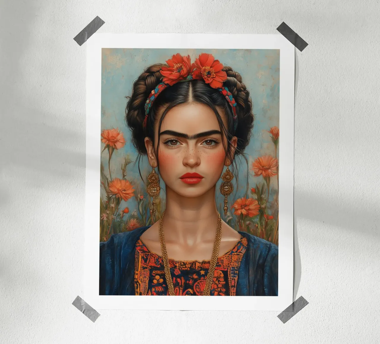 Frida, fiore di fuoco carta hahnemühle da Glitch & Glam