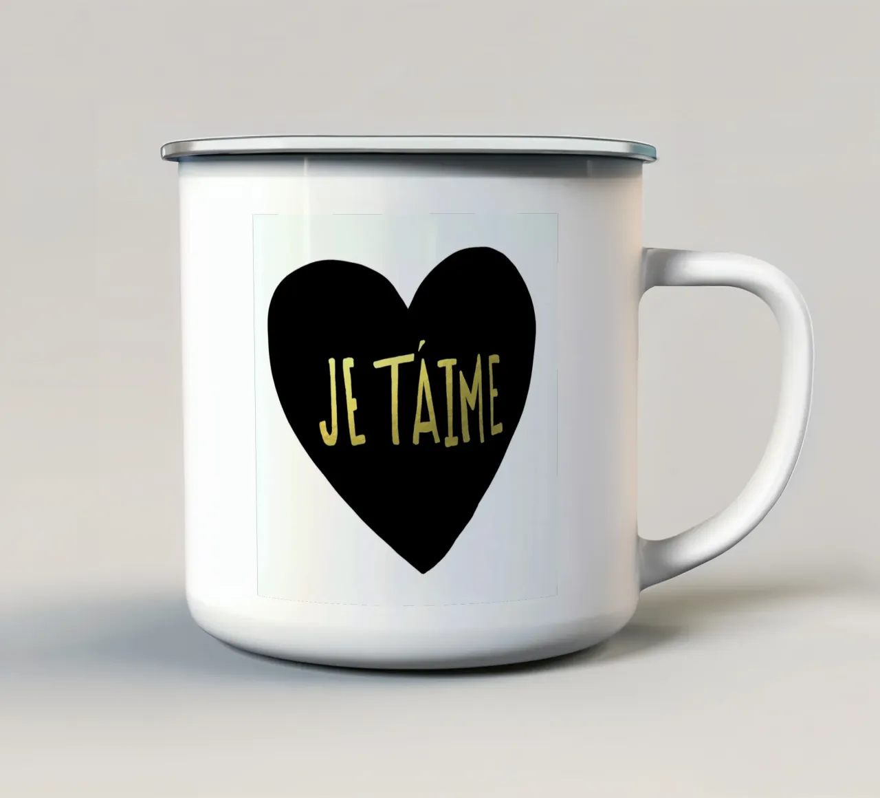 Je t'aime tazza in smalto da Leah Flores