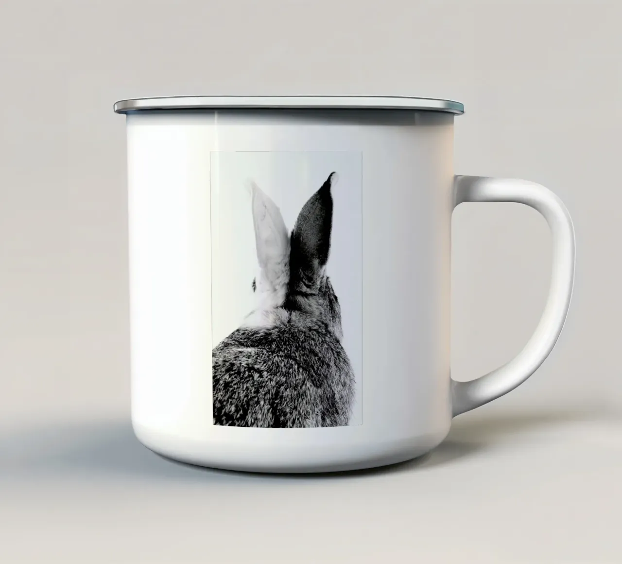 Bunny Ears Black & White tazza in smalto da Natural Kingdom