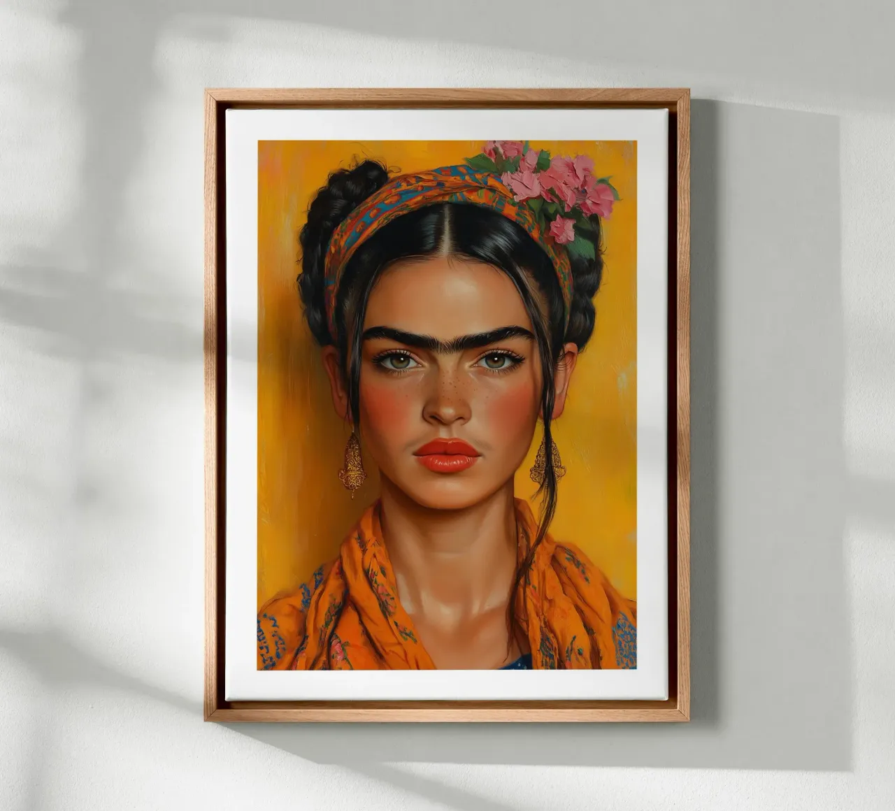 Frida in glanzend goud canvas met Baklijst van Glitch & Glam
