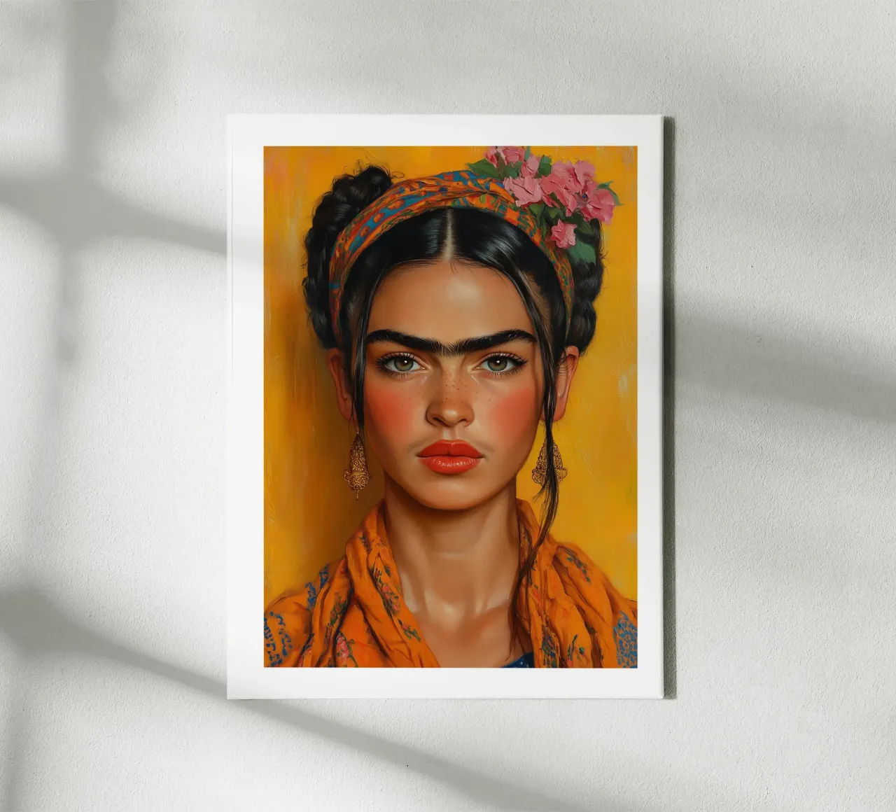 Frida in glanzend goud canvas met Baklijst van Glitch & Glam