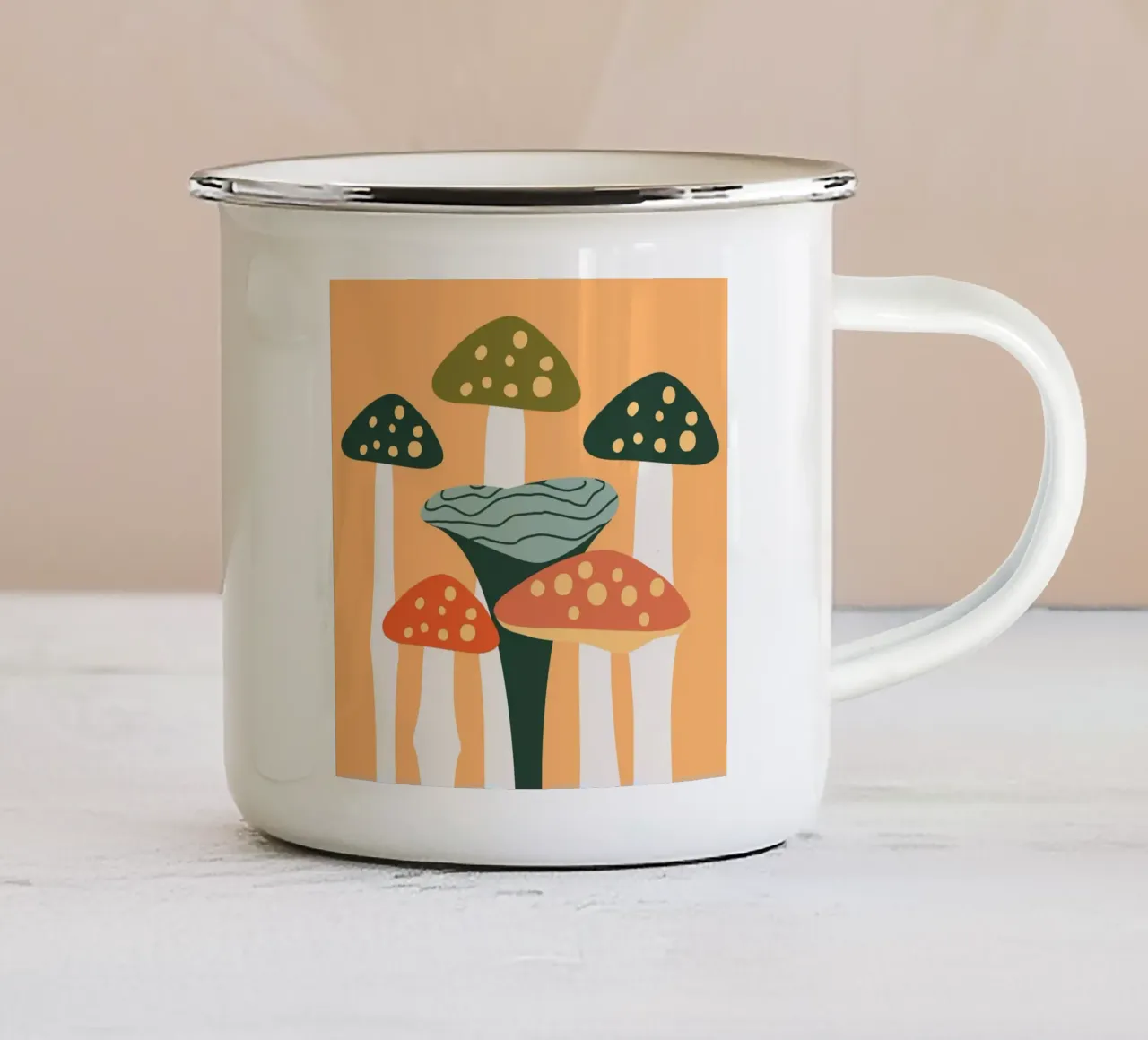 Mushrooms tazza in smalto da Dharma