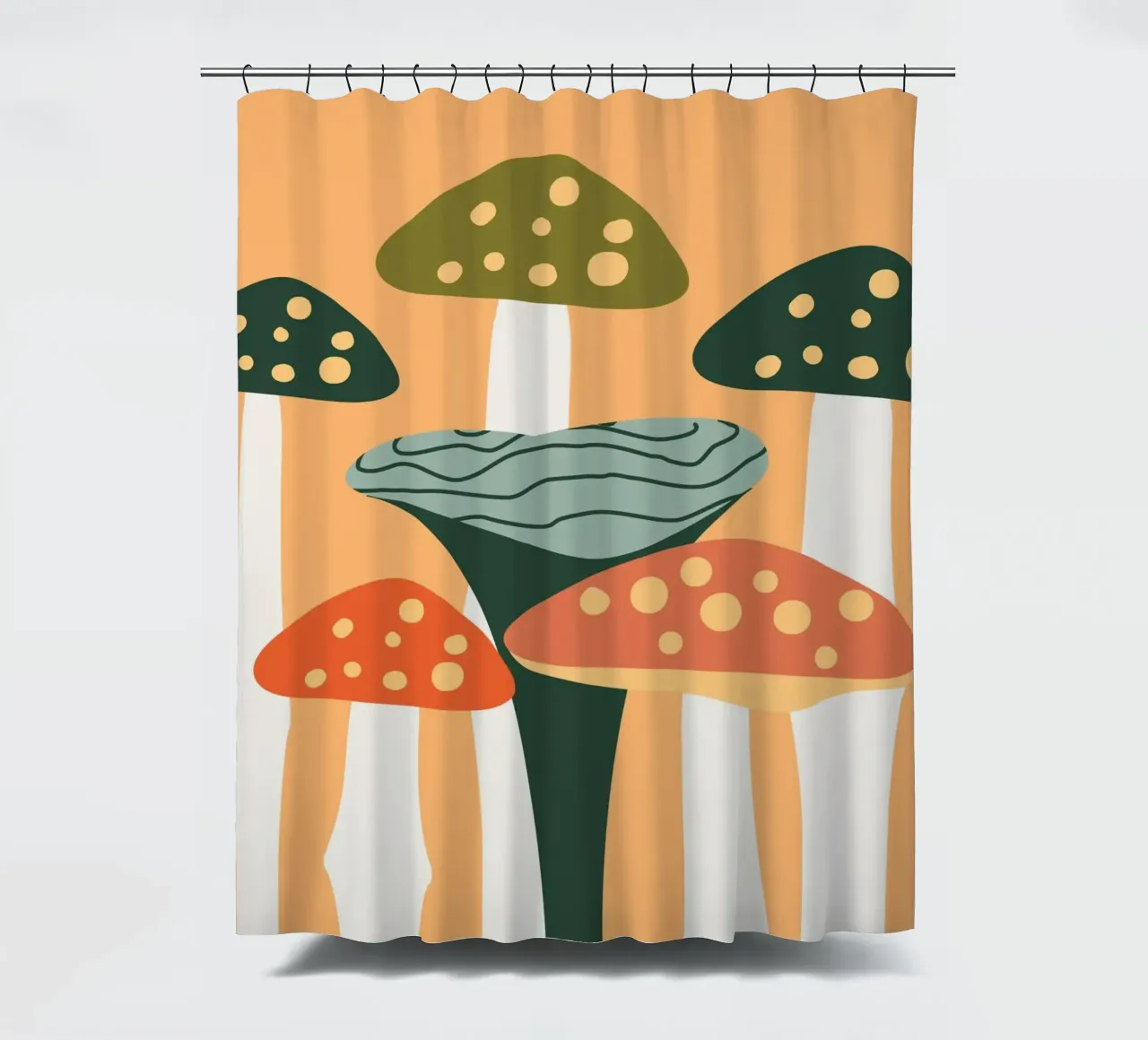 Mushrooms shower curtain by Dharma