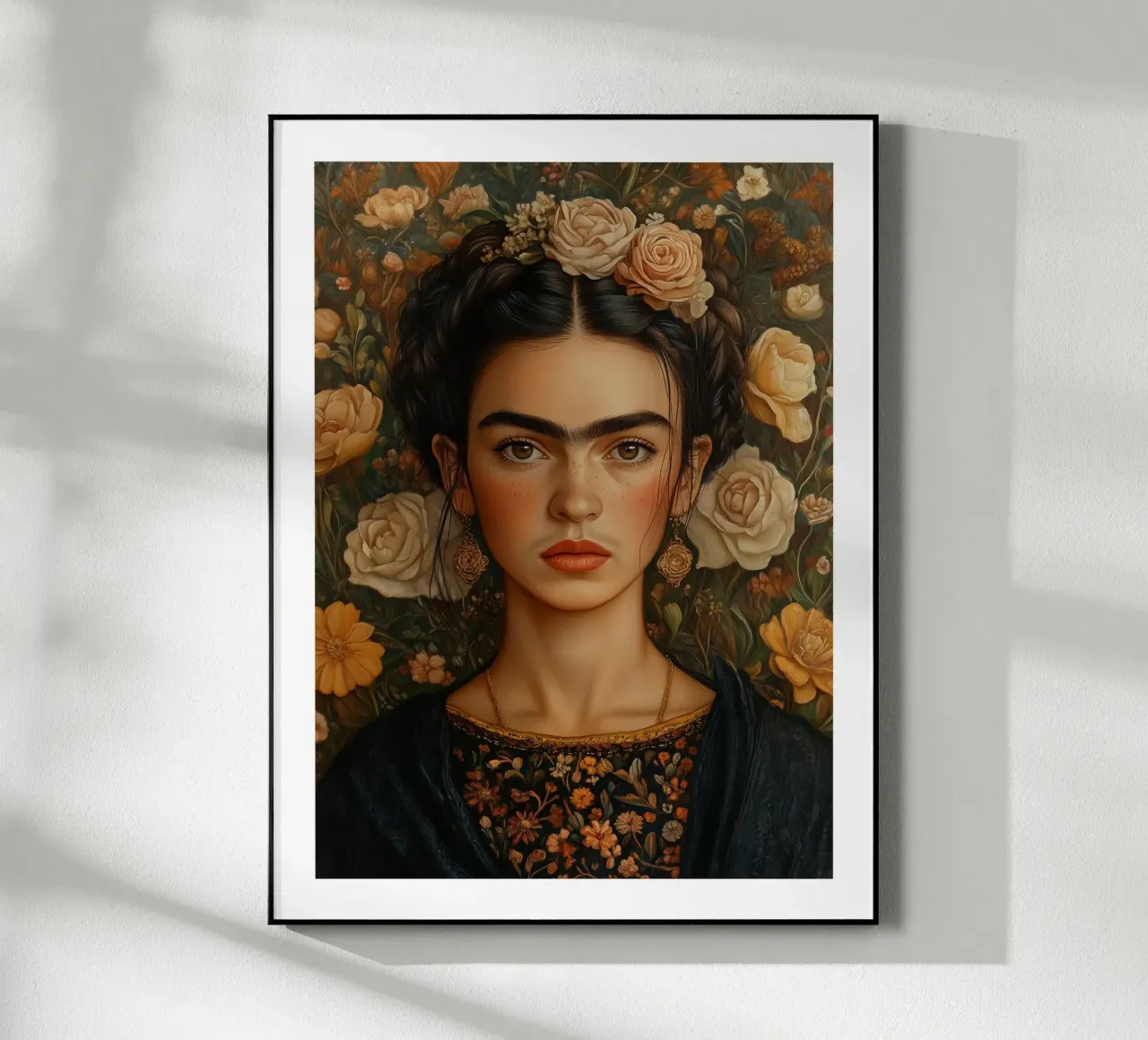 Frida con i fiori d'autunno plexiglass da Glitch & Glam