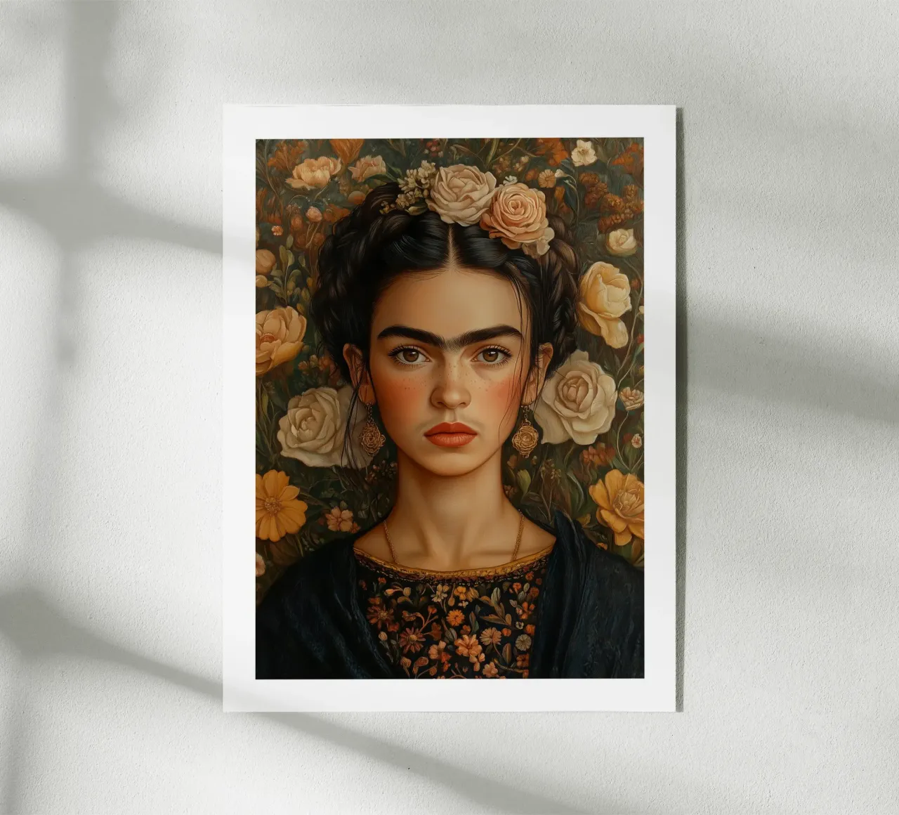 Frida con i fiori d'autunno plexiglass da Glitch & Glam