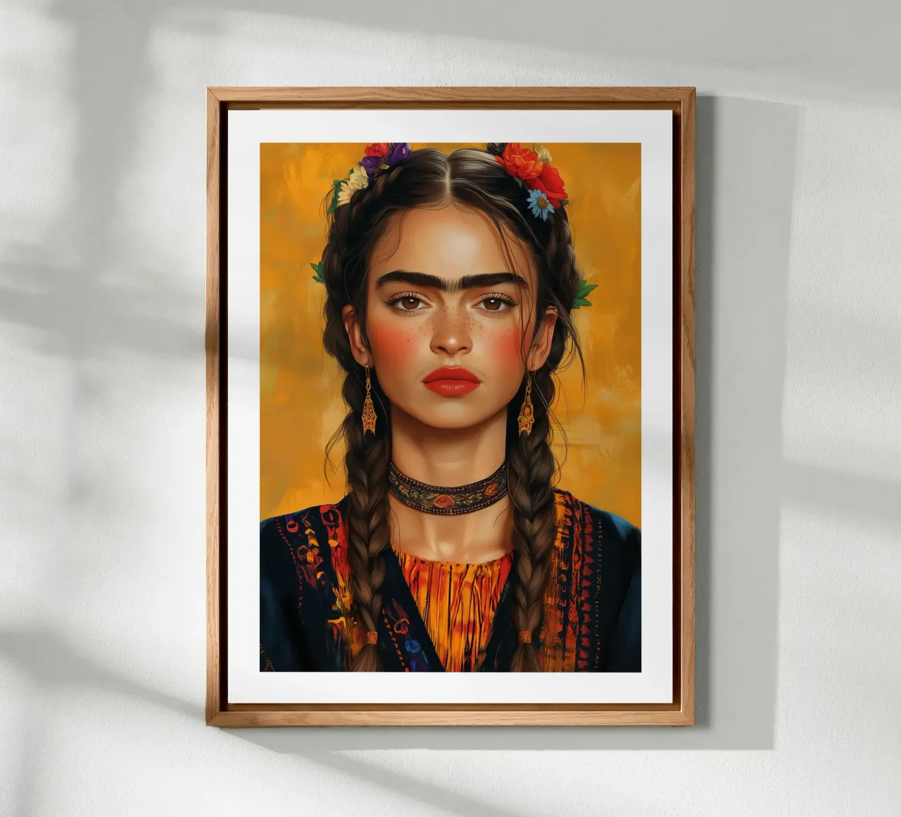 Frida, fuoco e luce alluminio dibond da Glitch & Glam