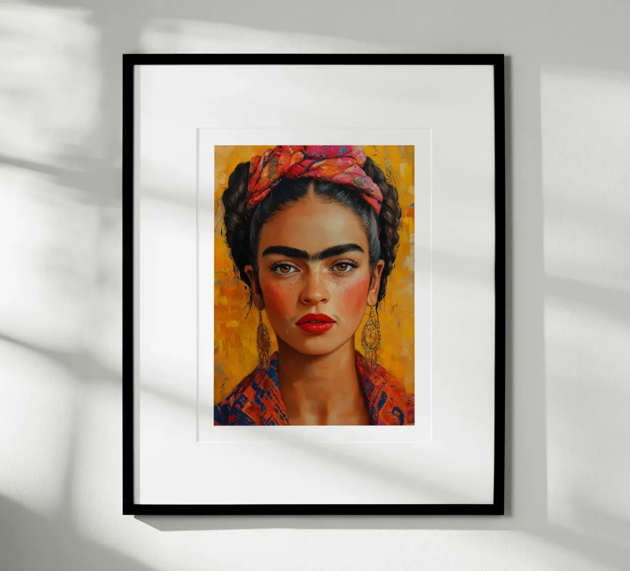Frida con i colori del fuoco carta hahnemühle da Glitch & Glam