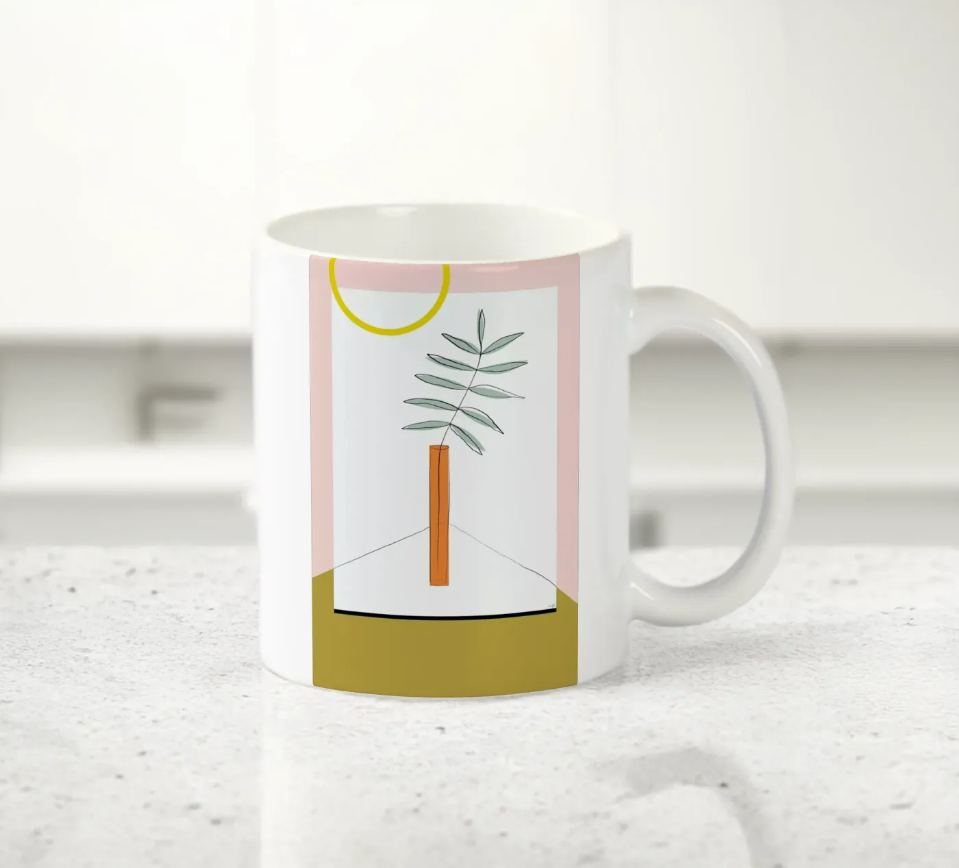 Flower ceramic mug by Linda Gobeta