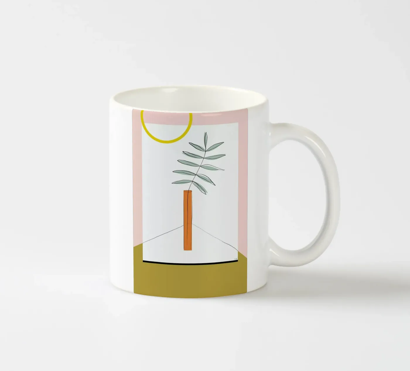 Flower ceramic mug by Linda Gobeta