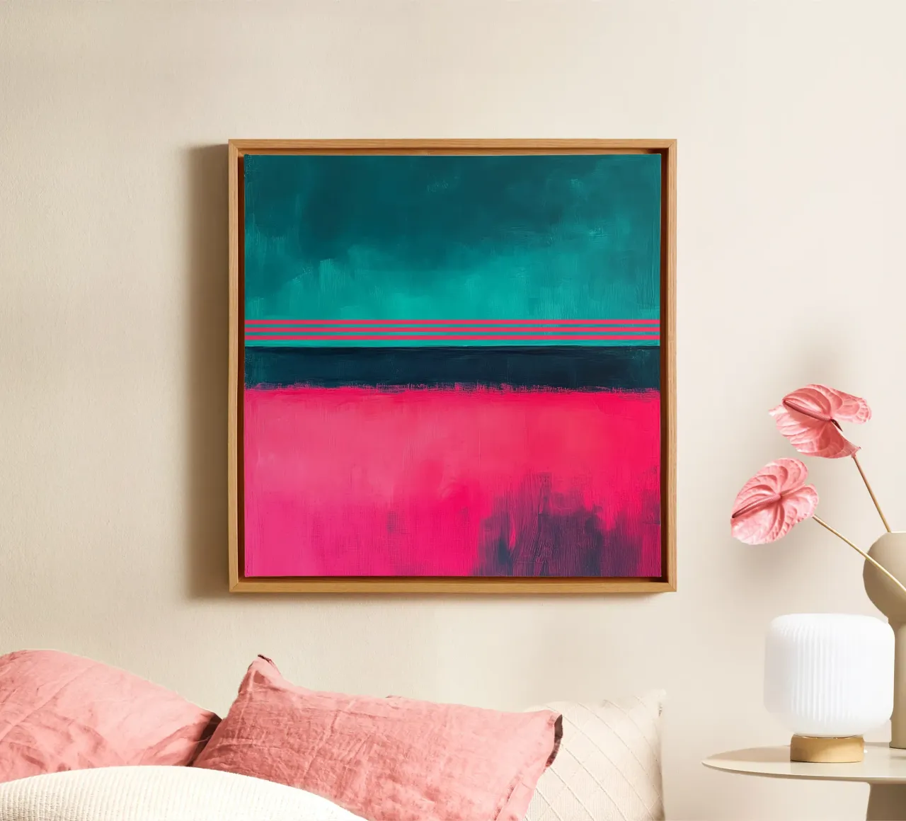 Colorfull pink canvas by Little Things