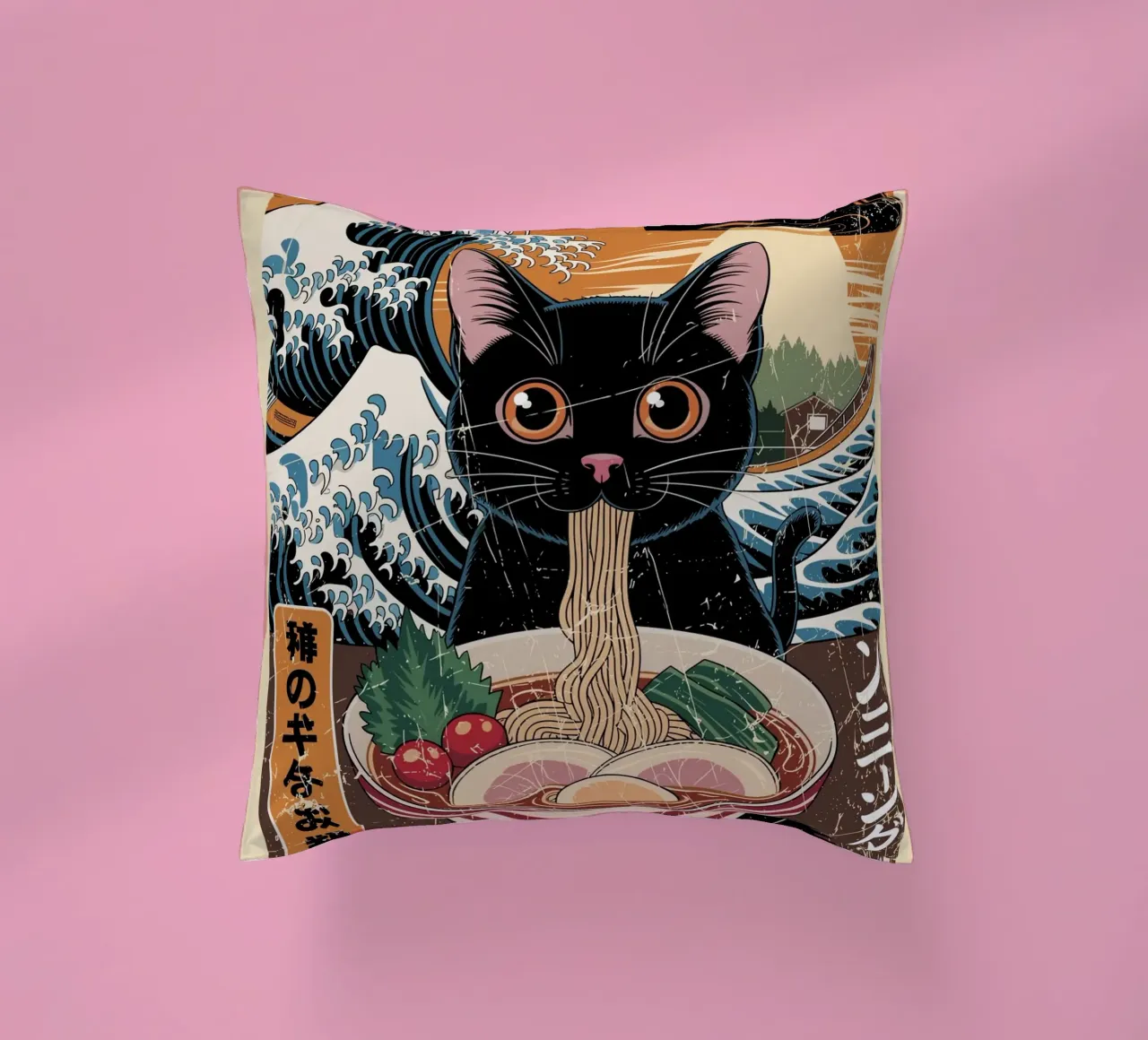 cat ufo japanese cuscino da ramosashop