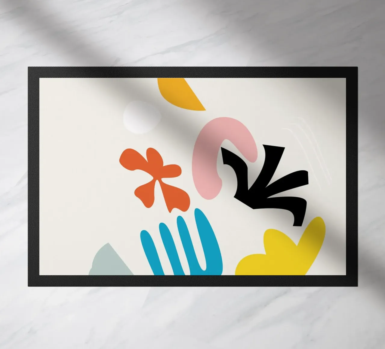 Blumenexplosion Fußmatte von Rose Beck Art