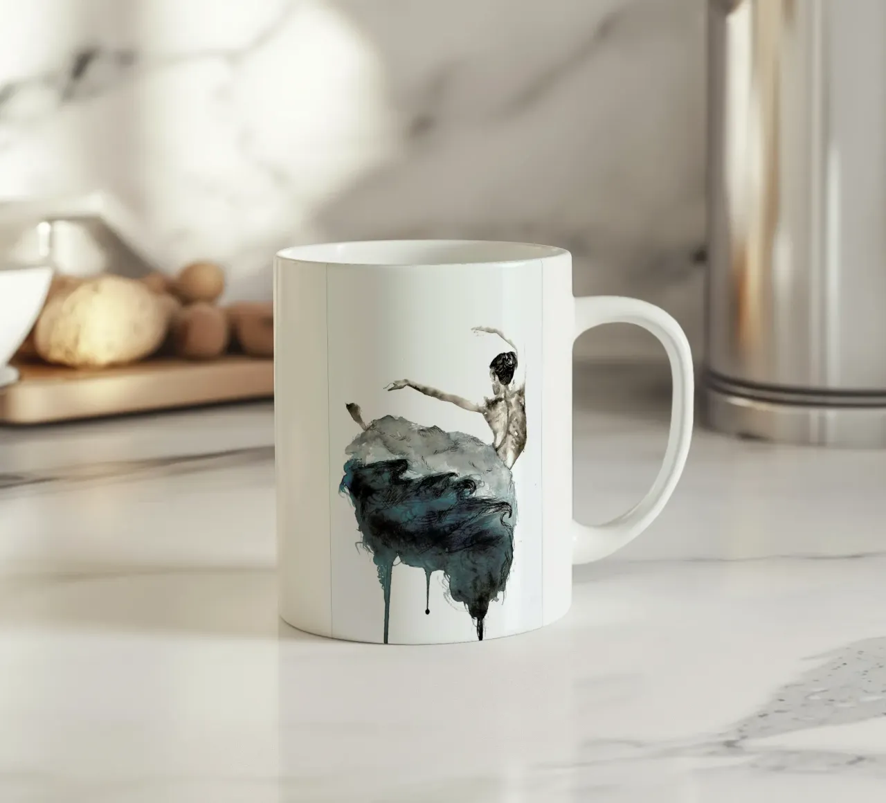 Ballerina tazza in ceramica da Larissa van der Laan