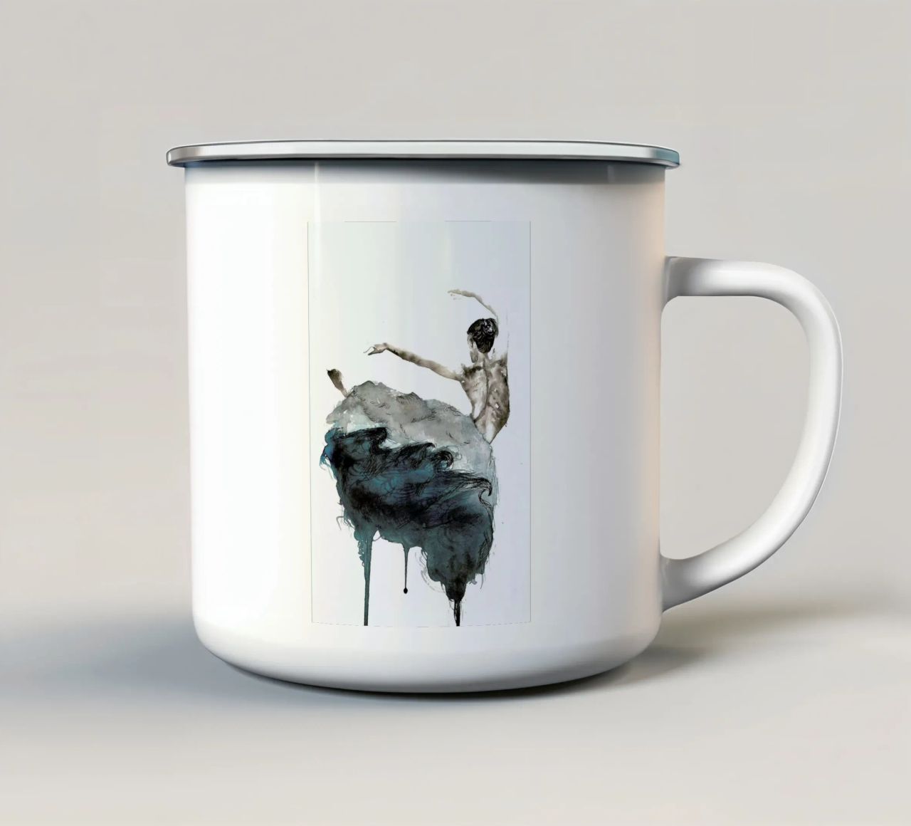 Ballerina tazza in smalto da Larissa van der Laan