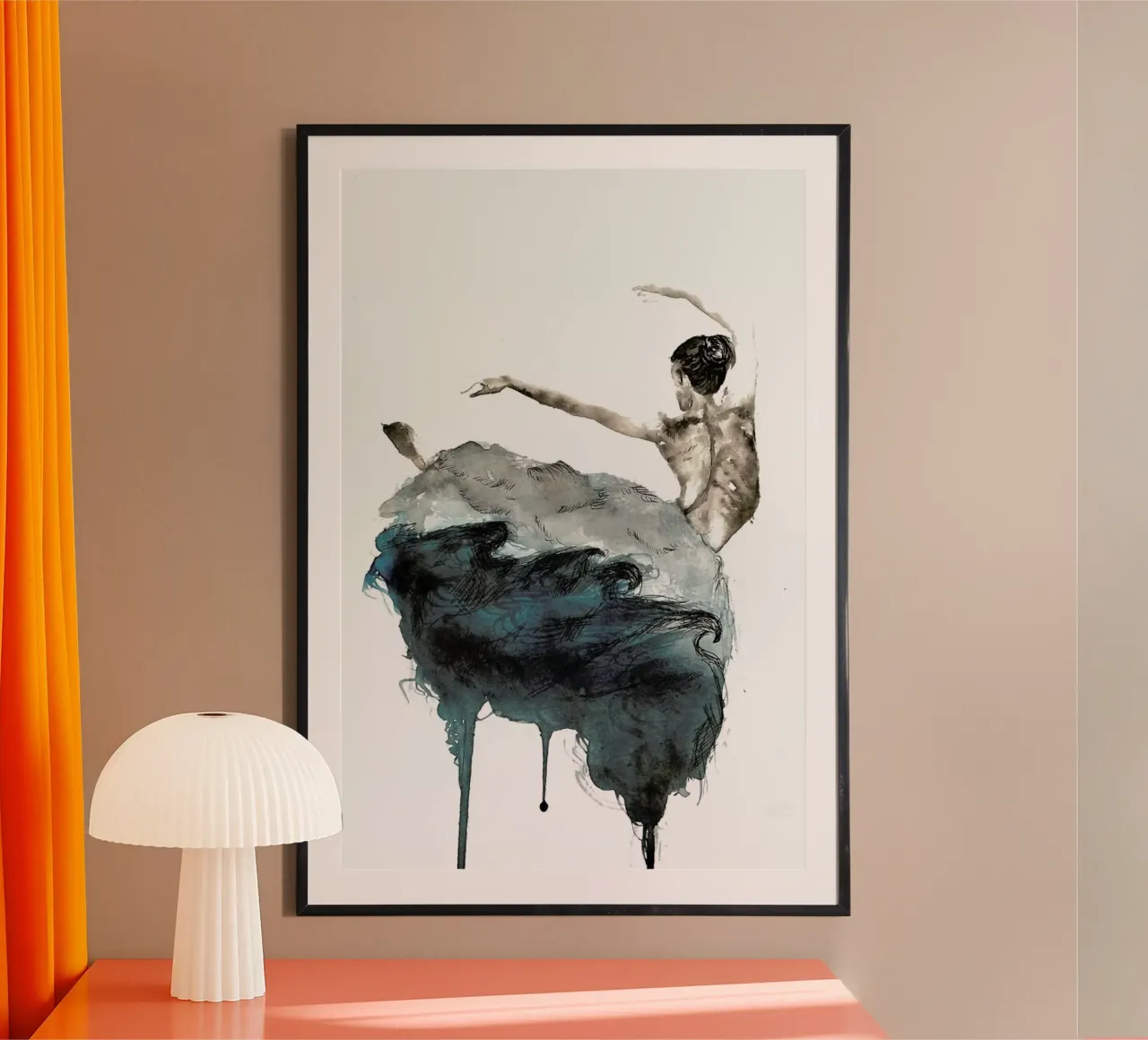 Ballerina poster con telaio in alluminio da Larissa van der Laan