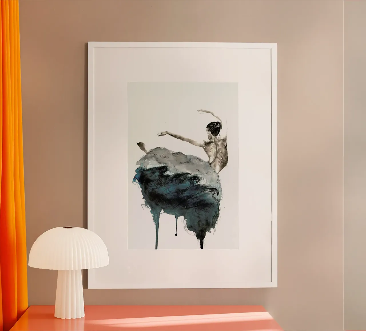 Ballerina poster con telaio in alluminio da Larissa van der Laan