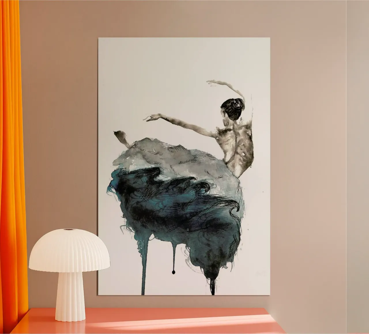 Ballerina poster con telaio in alluminio da Larissa van der Laan