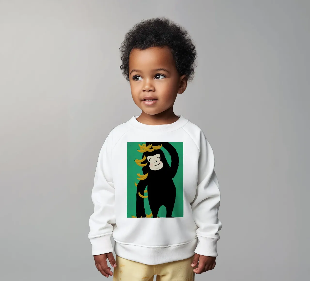 Gorilla Green baby sweatshirt by treechild