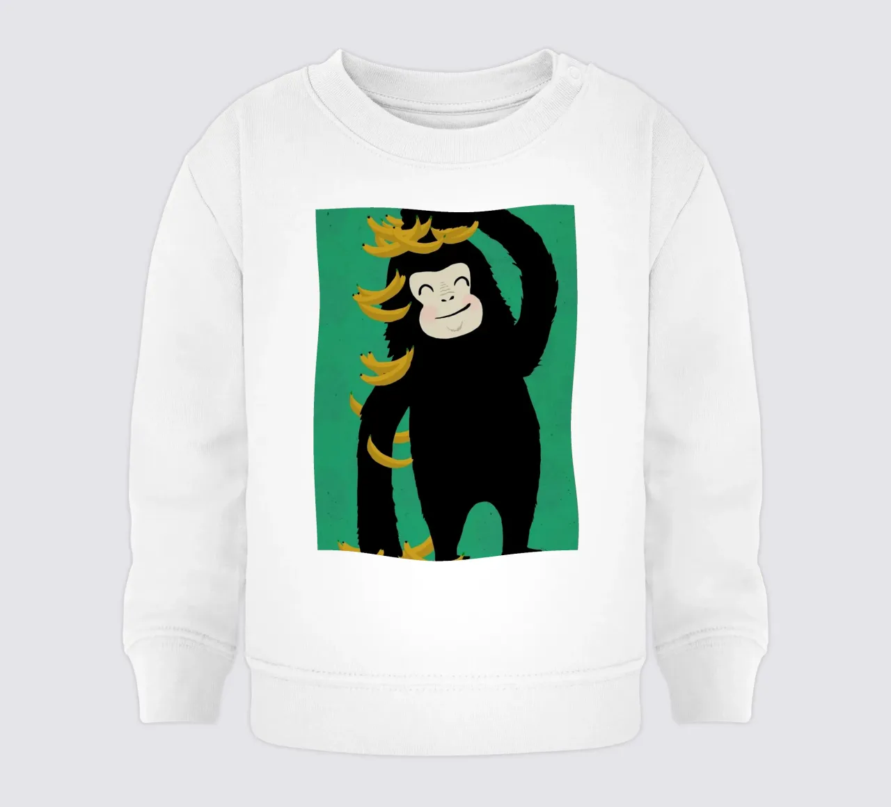 Gorilla Green baby sweatshirt by treechild