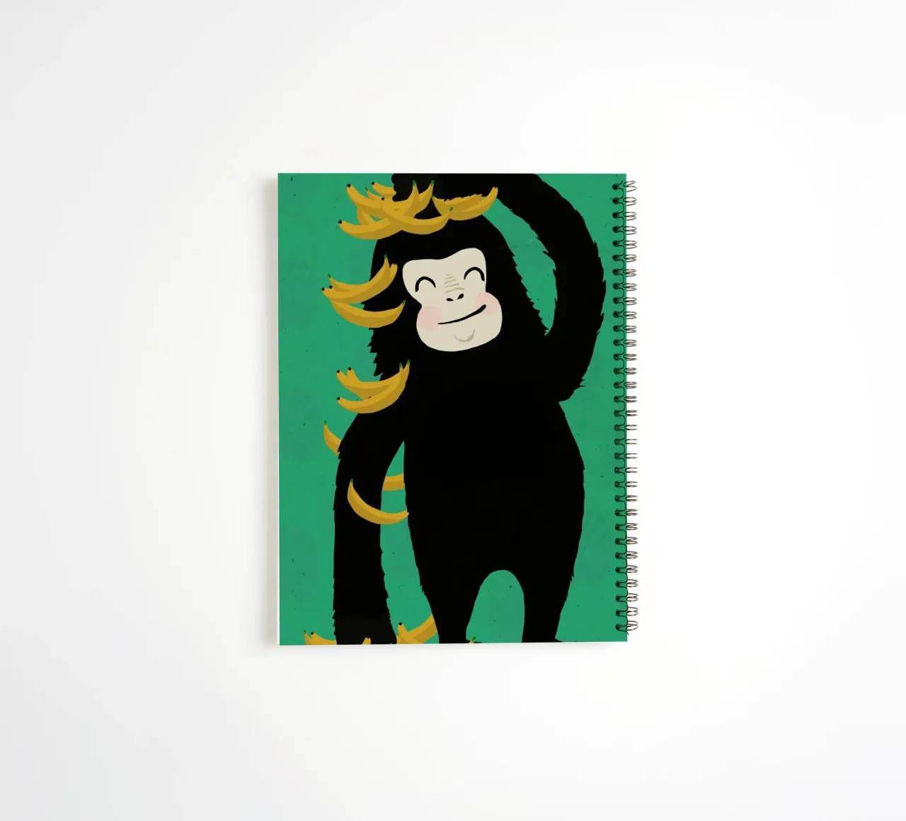 Gorilla Green carnet à spirale de treechild
