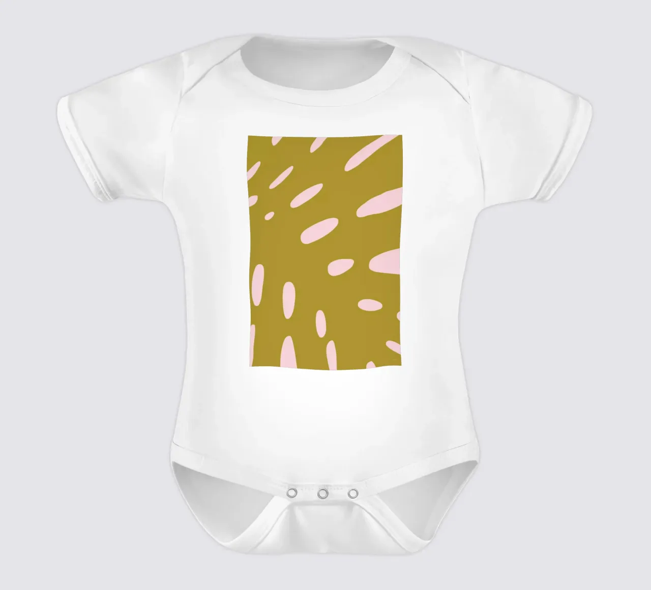 Under the Plant Tree short-sleeve baby romper by Linda Gobeta