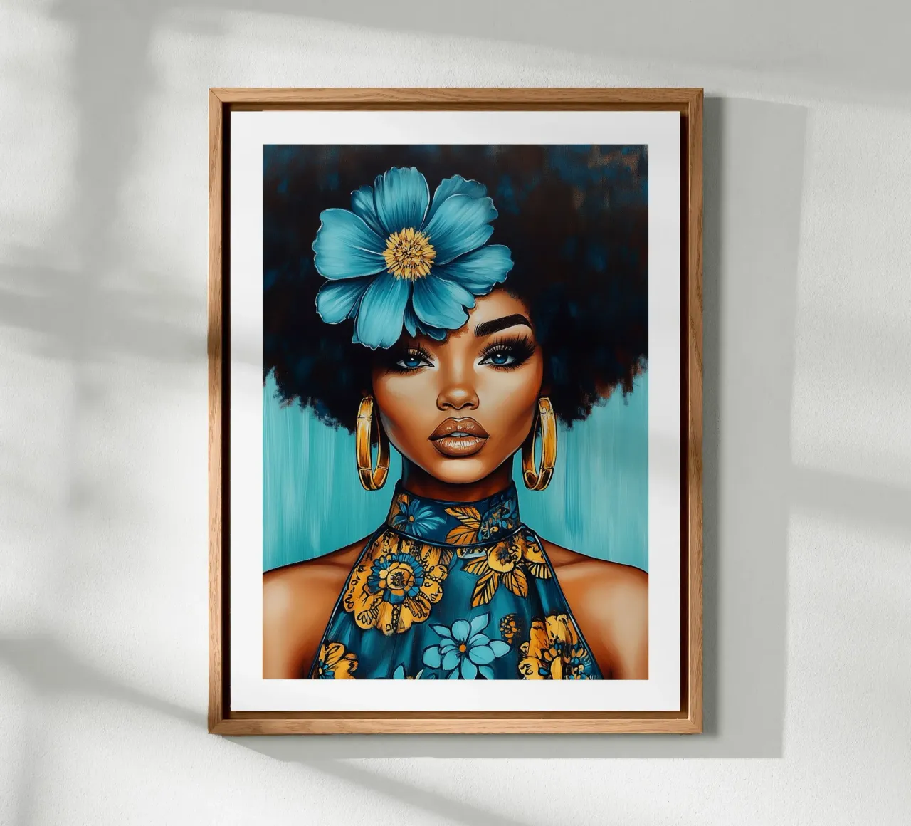 Regina in fiore alluminio dibond da Glitch & Glam