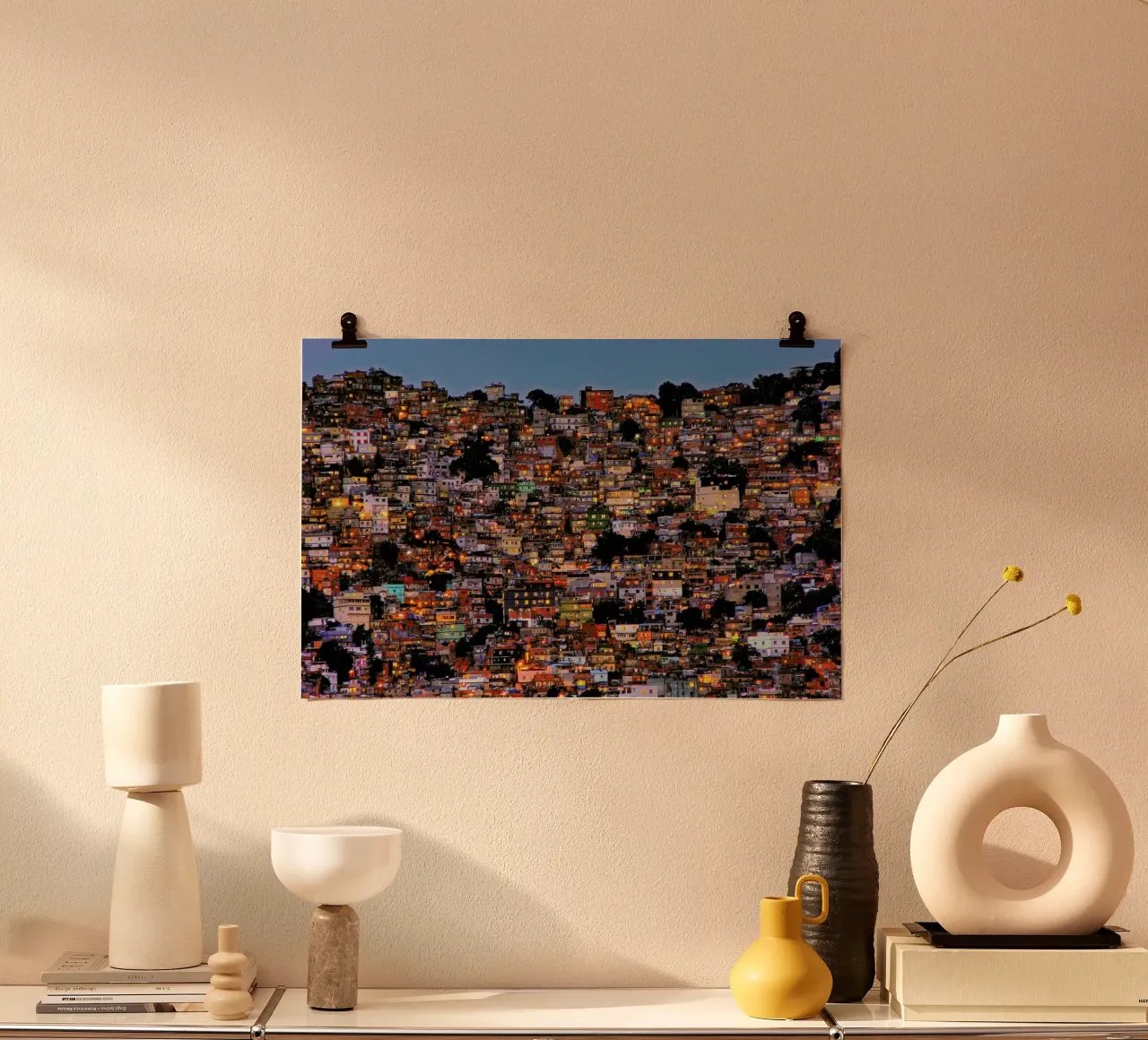 Nightfall in the Favela Da Rocinha hahnemühle by Pictufy