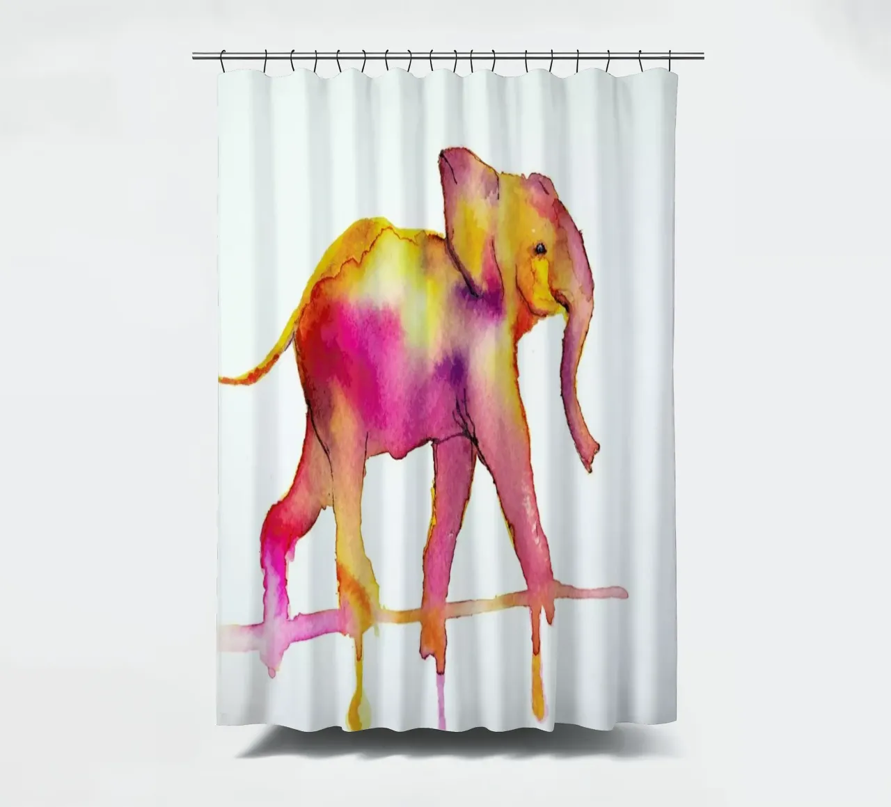 Elephant Duschvorhang von Larissa van der Laan