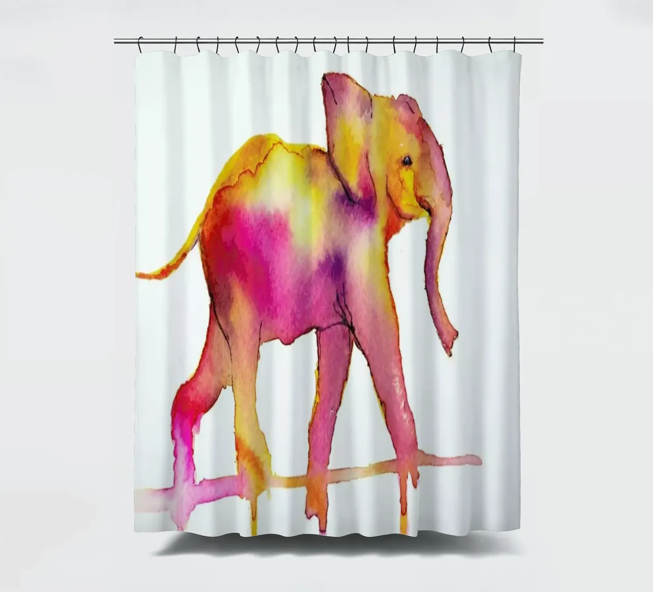 Elephant Duschvorhang von Larissa van der Laan