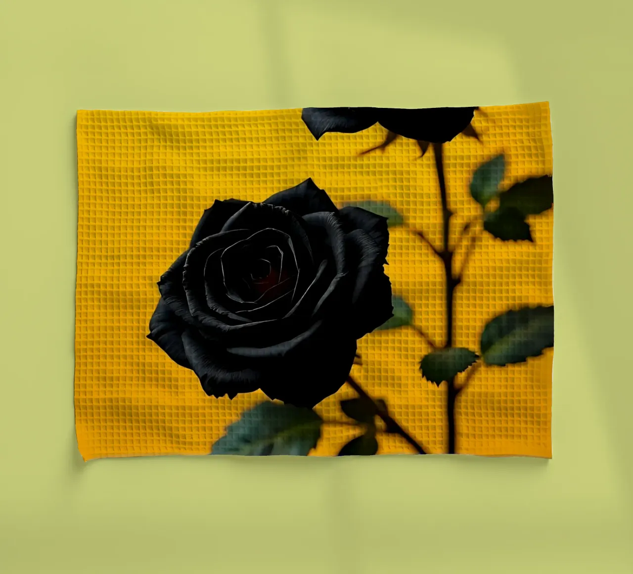 Rosa_nera_01 canovaccio da cucina da Farb- und Blütenzauber by LK