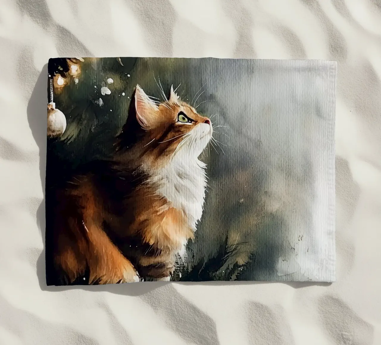 I gatti amano l'albero di Natale 9 telo mare da Justyna Jaszke JBJart