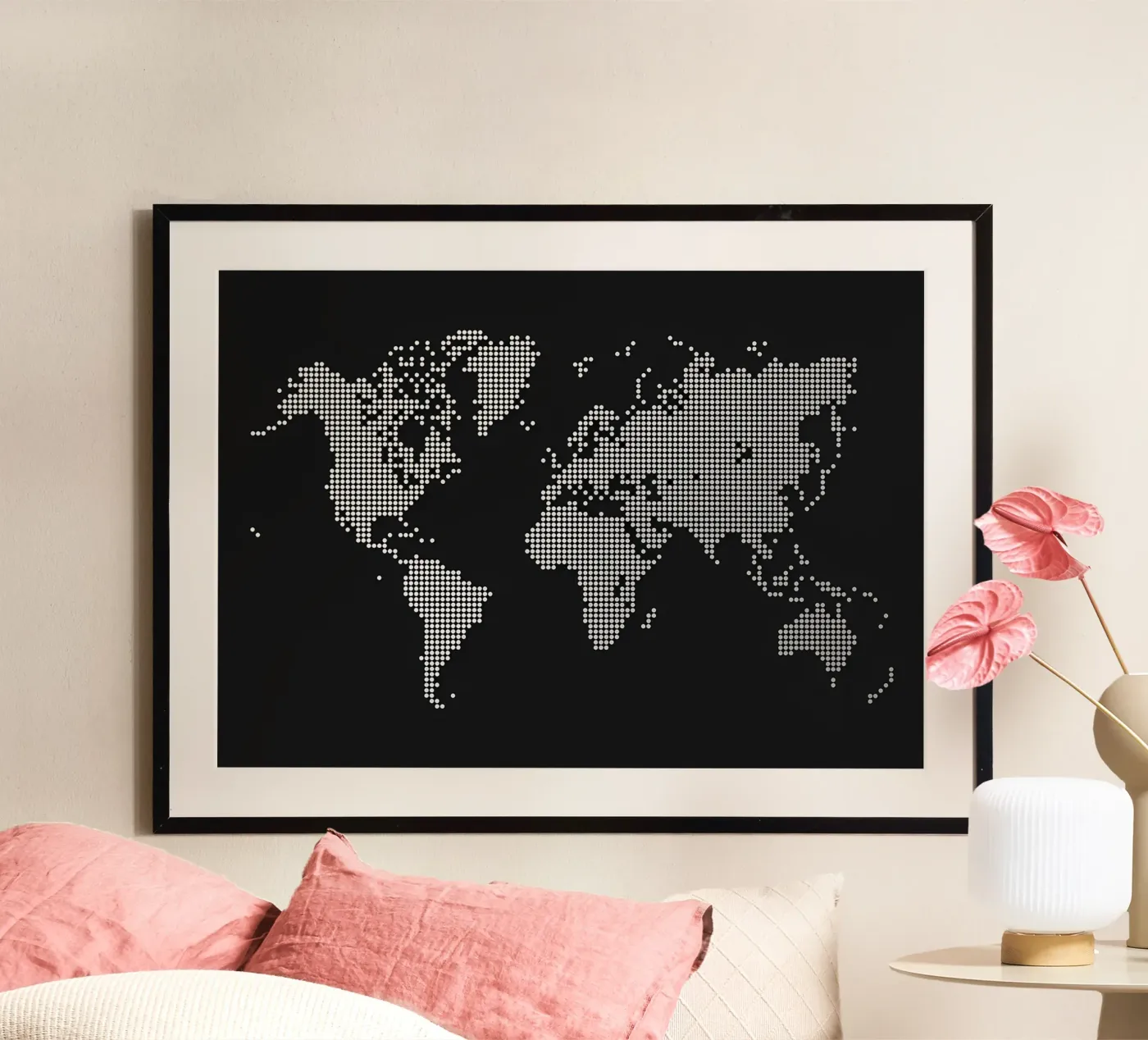 World Map White poster by Jacob W MICKELSON