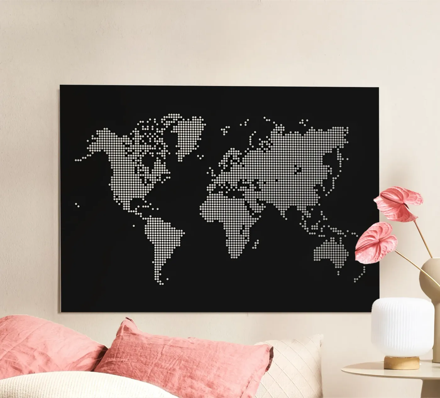 World Map White poster by Jacob W MICKELSON