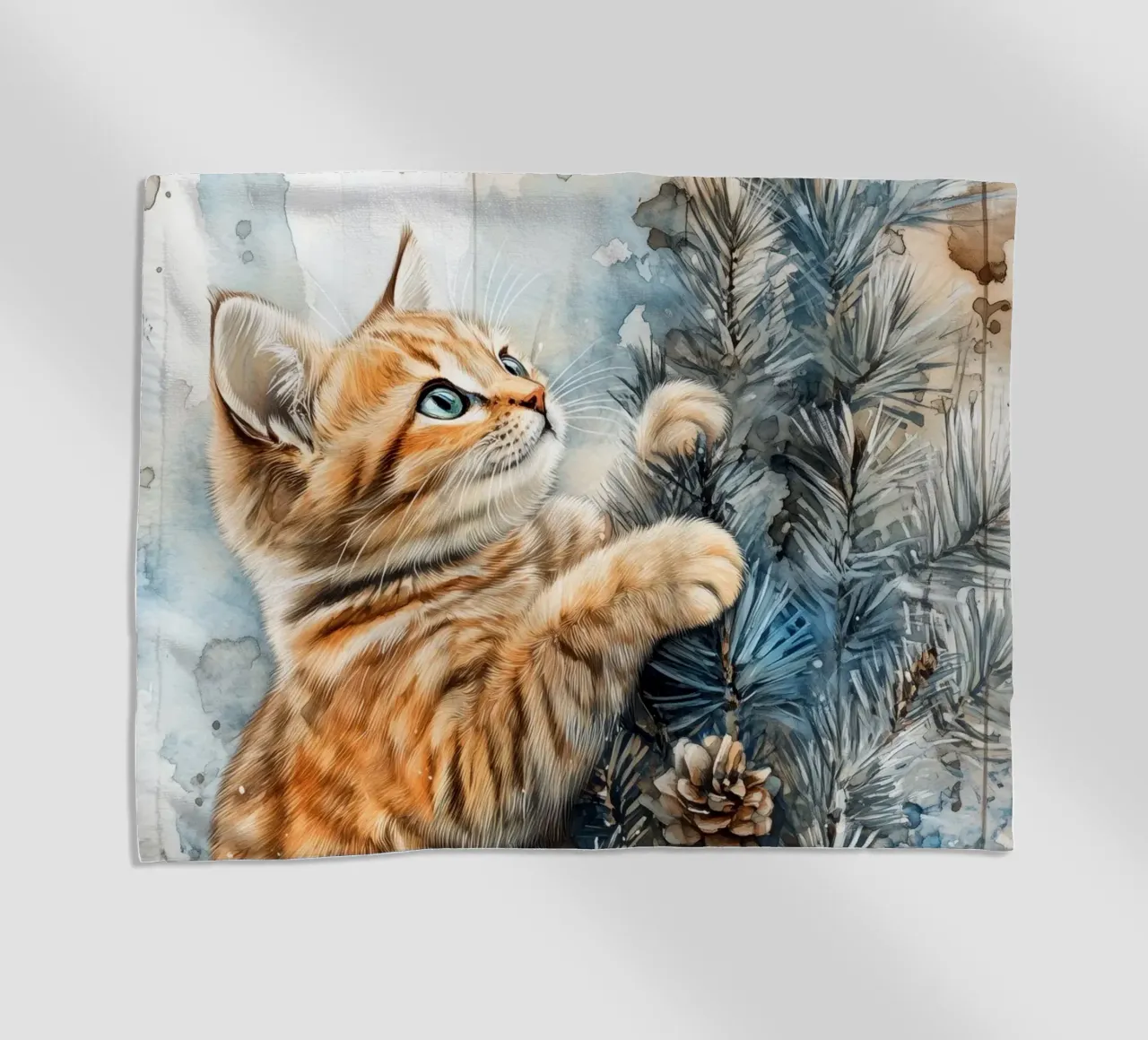 I gatti amano l'albero di Natale 10 telo mare da Justyna Jaszke JBJart