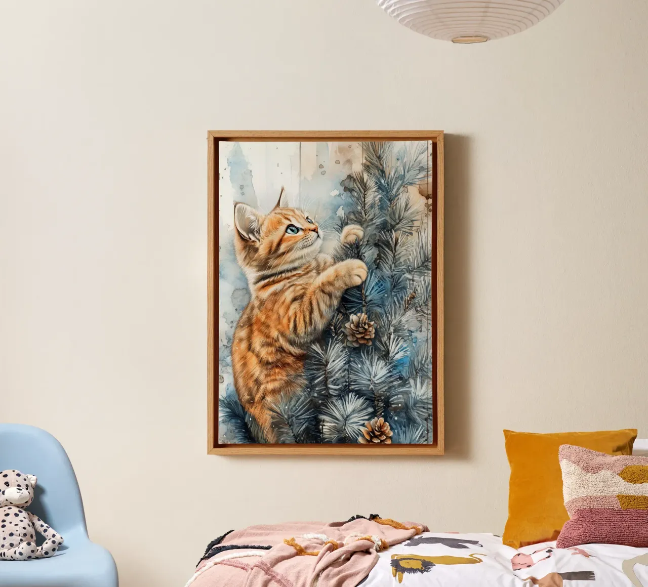 Cats love the Christmas tree 10 canvas by Justyna Jaszke JBJart