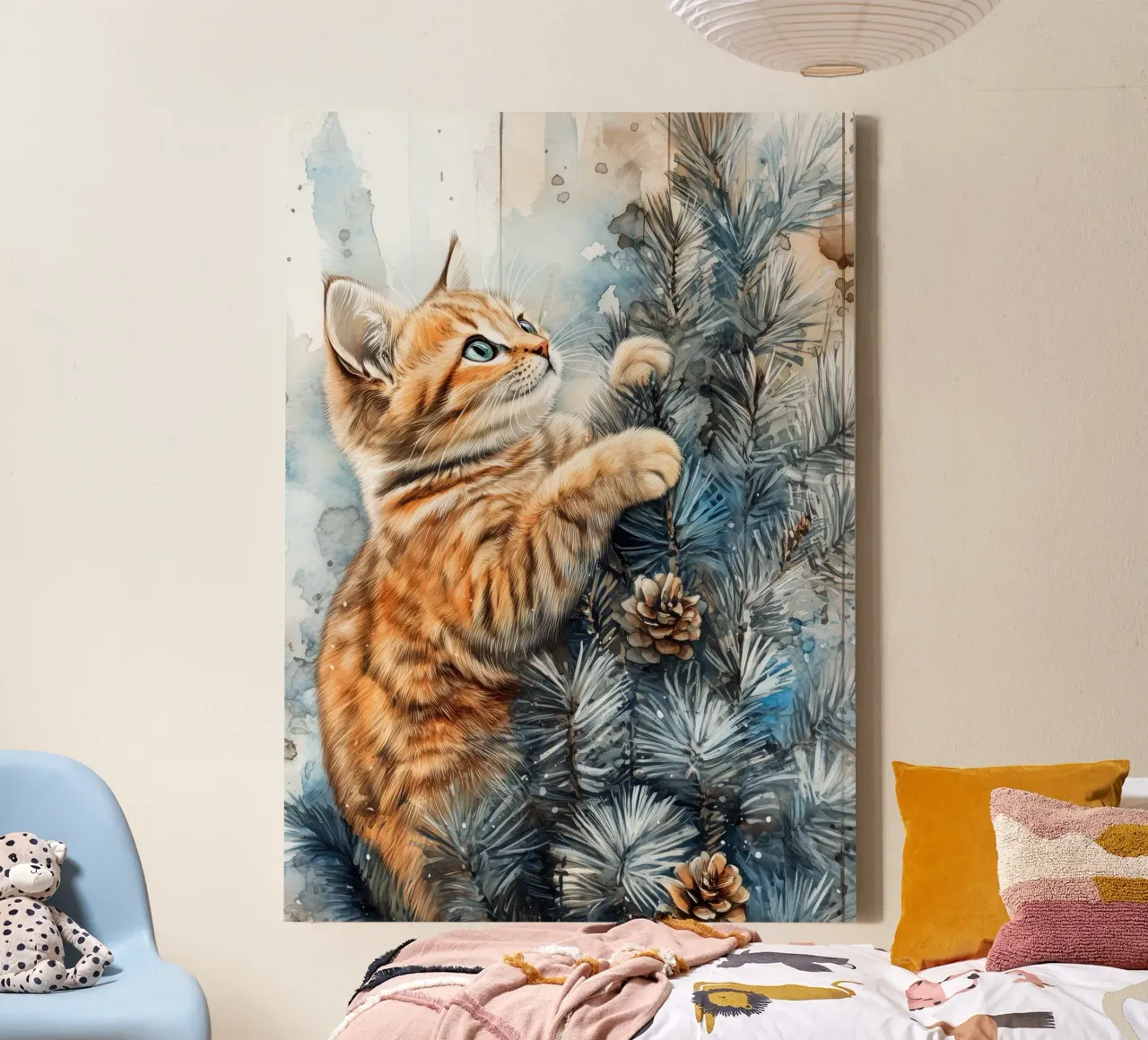 Cats love the Christmas tree 10 canvas by Justyna Jaszke JBJart