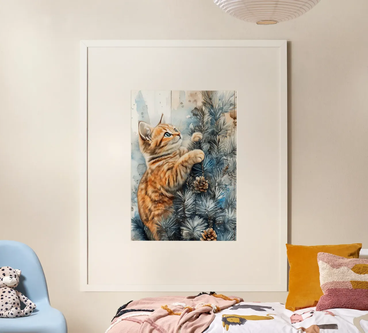 Cats love the Christmas tree 10 hahnemühle by Justyna Jaszke JBJart