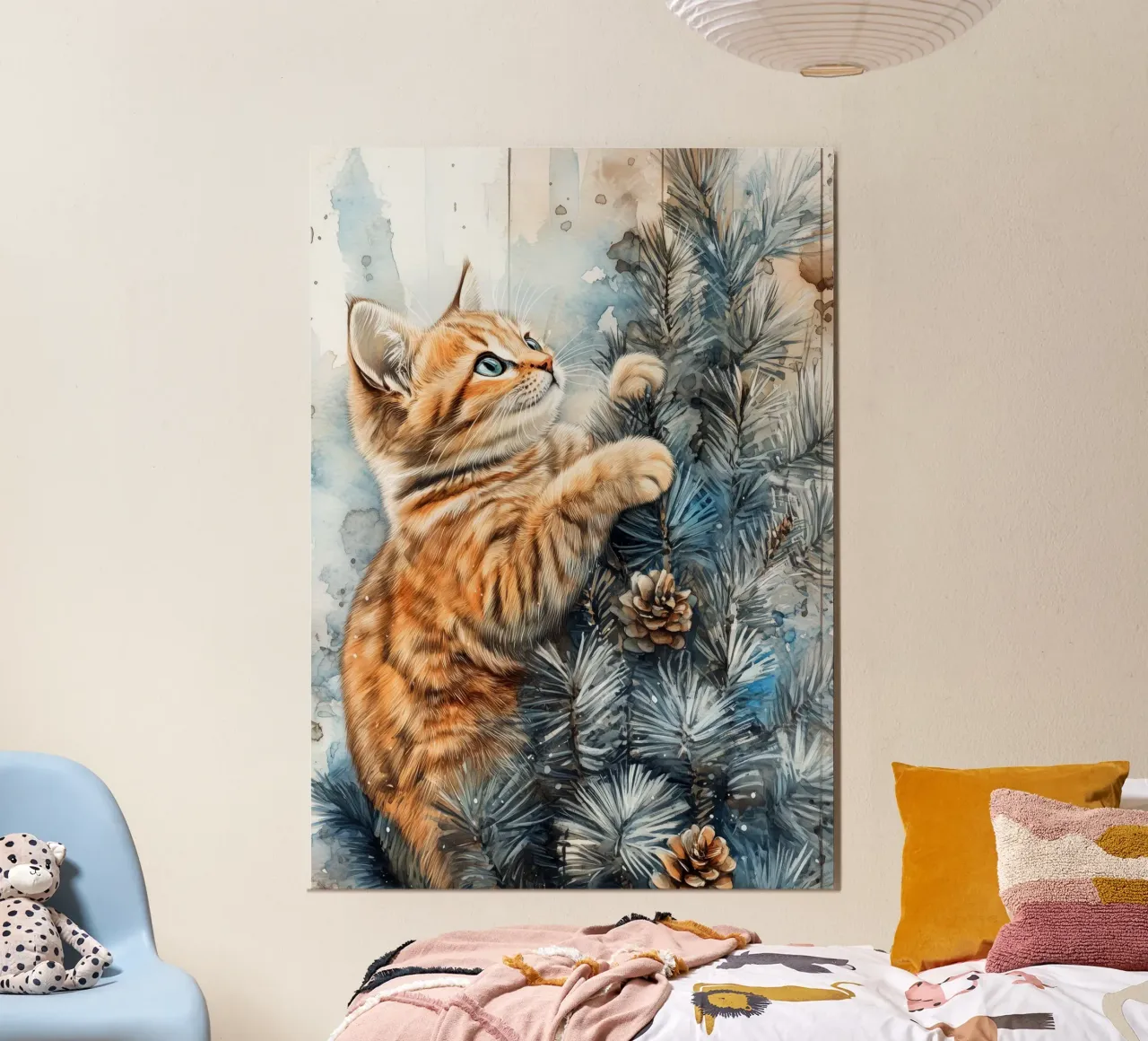 Cats love the Christmas tree 10 hahnemühle by Justyna Jaszke JBJart