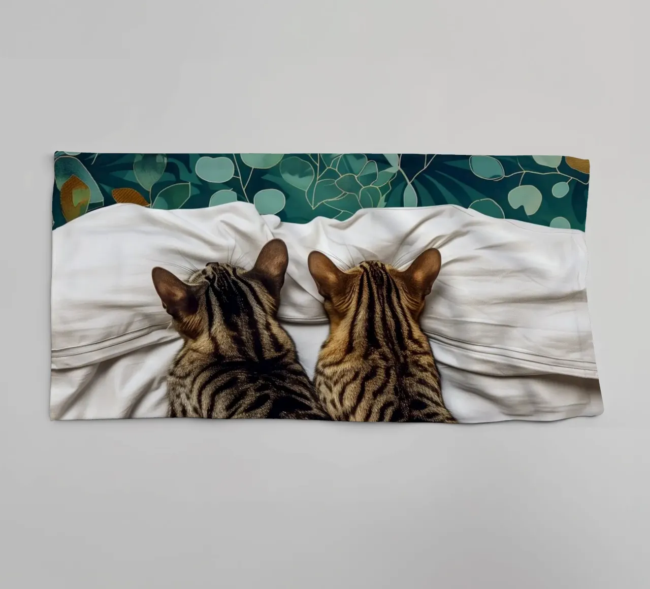 Due gatti asciugamano da bagno da Justyna Jaszke JBJart