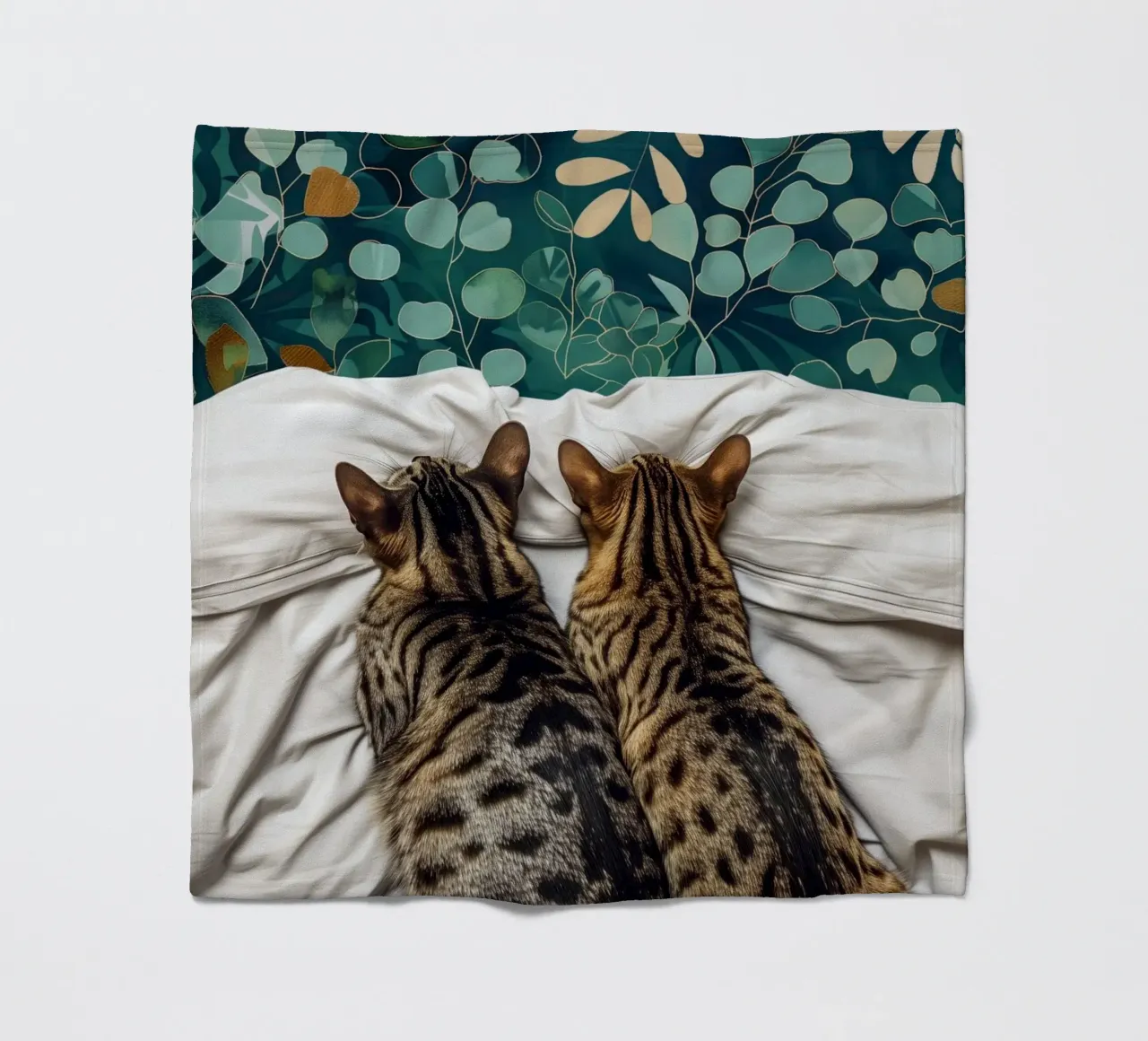 Due gatti coperta in pile da Justyna Jaszke JBJart