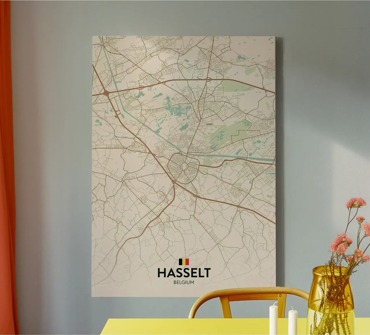 Hasselt BE canvas met Baklijst van Jacob W MICKELSON